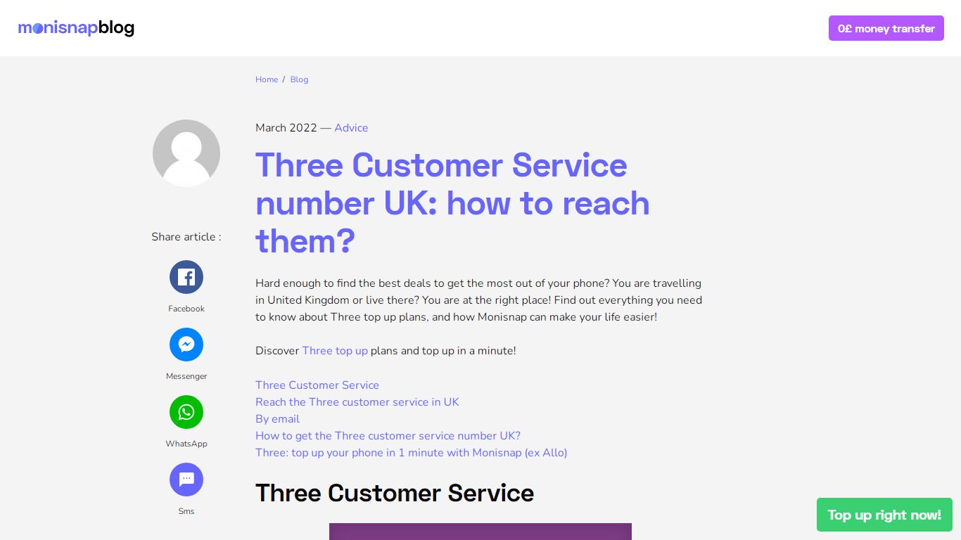 Three customer service number UK: contact information - Monisnap